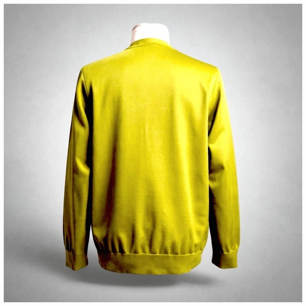 Versace Men's Luxe Crewneck Sweater - XXL - Iconic Chartreuse